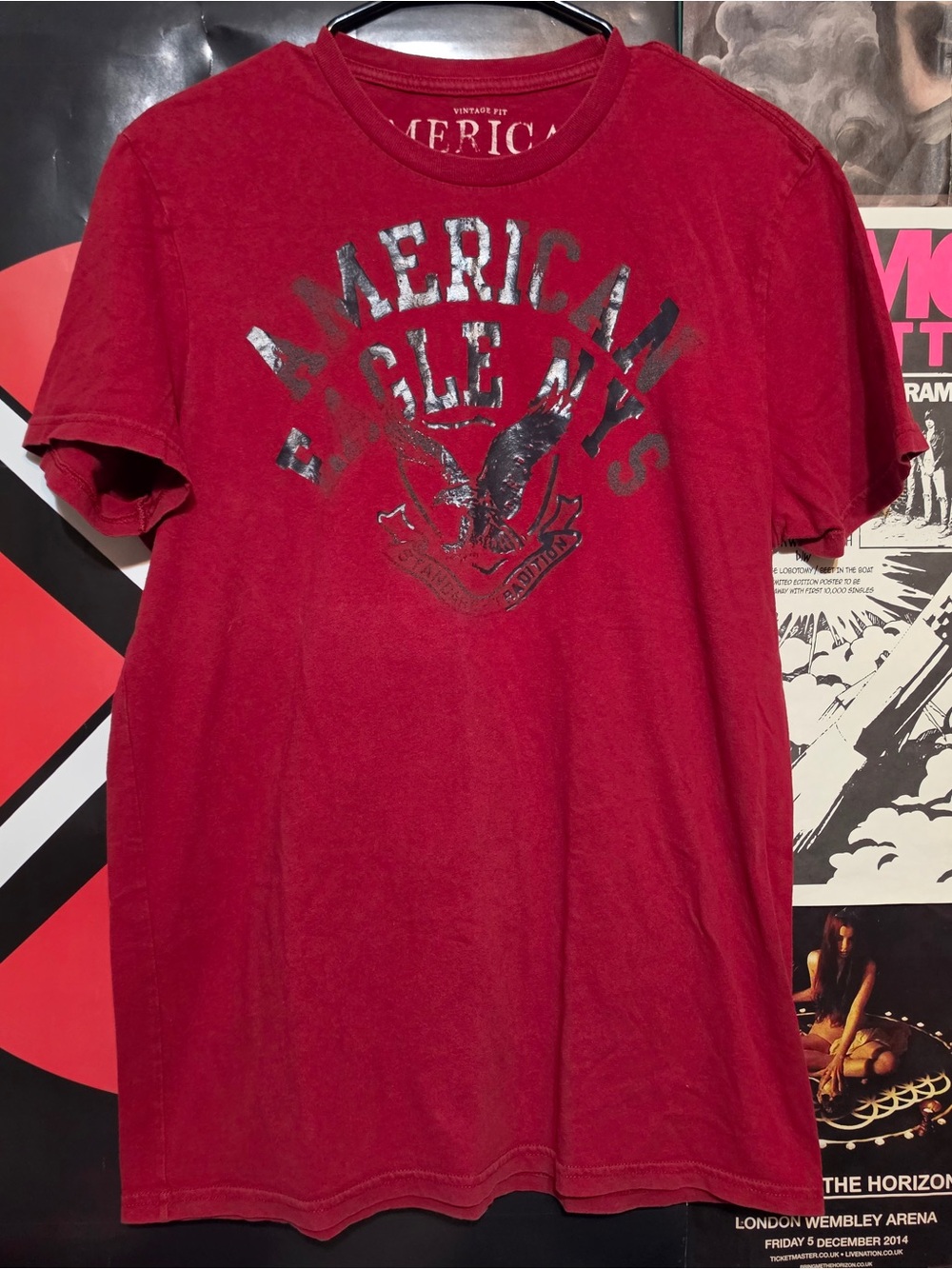Y2k skate style American eagle shirt